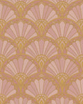 Rose Gold Fan Scallop Geometric Rug - Cutout View