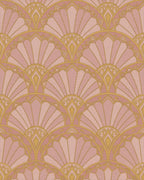 Rose Gold Fan Scallop Geometric Rug - Cutout View