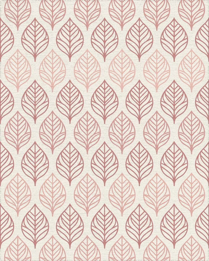 Rose Gold Leaf Arrangement Rug - Cutout View