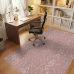 Rose Snake Skin Scales Rug Office View