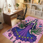 Royal Purple Queen with Starry Skirt Rug Office View