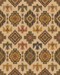 Rustic Earth Tones Sunburst Eagle Rug - Cutout View