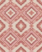 Rustic Rose Diamond Navajo Rug - Cutout View