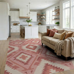 Rustic Rose Diamond Navajo Rug Living Room View