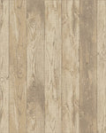 Rustic Tan Wood Grain Vertical Planks Rug - Cutout View