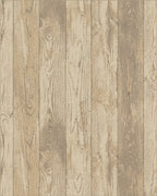 Rustic Tan Wood Grain Vertical Planks Rug - Cutout View