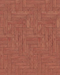 Rustic Wood Grain Parquet Rug - Cutout View