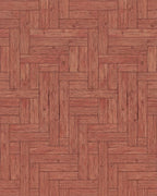 Rustic Wood Grain Parquet Rug - Cutout View