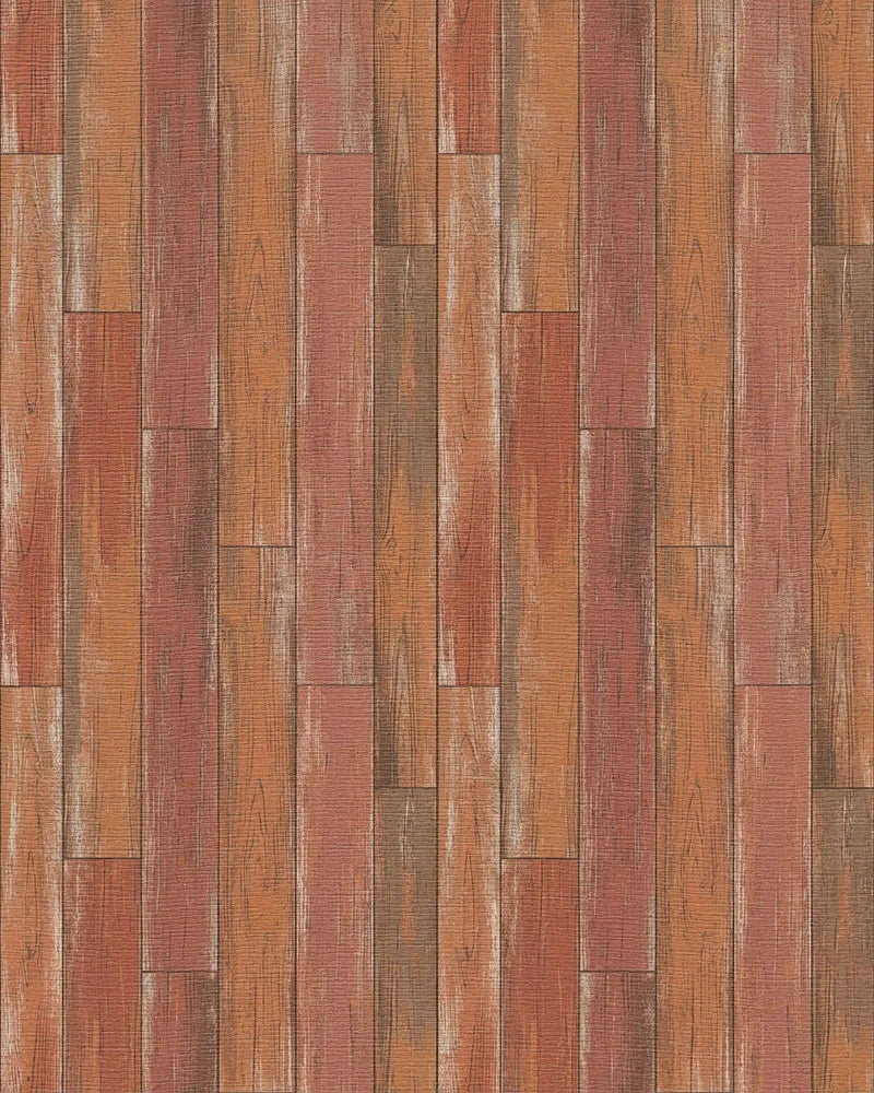 Rustic Wood Plank Mid-Tone Rug - Cutout View