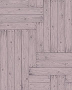Rustic Wood Plank Parquet Rug - Cutout View