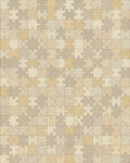 Sandy Beige Puzzle Pieces Area Rug - Cutout View