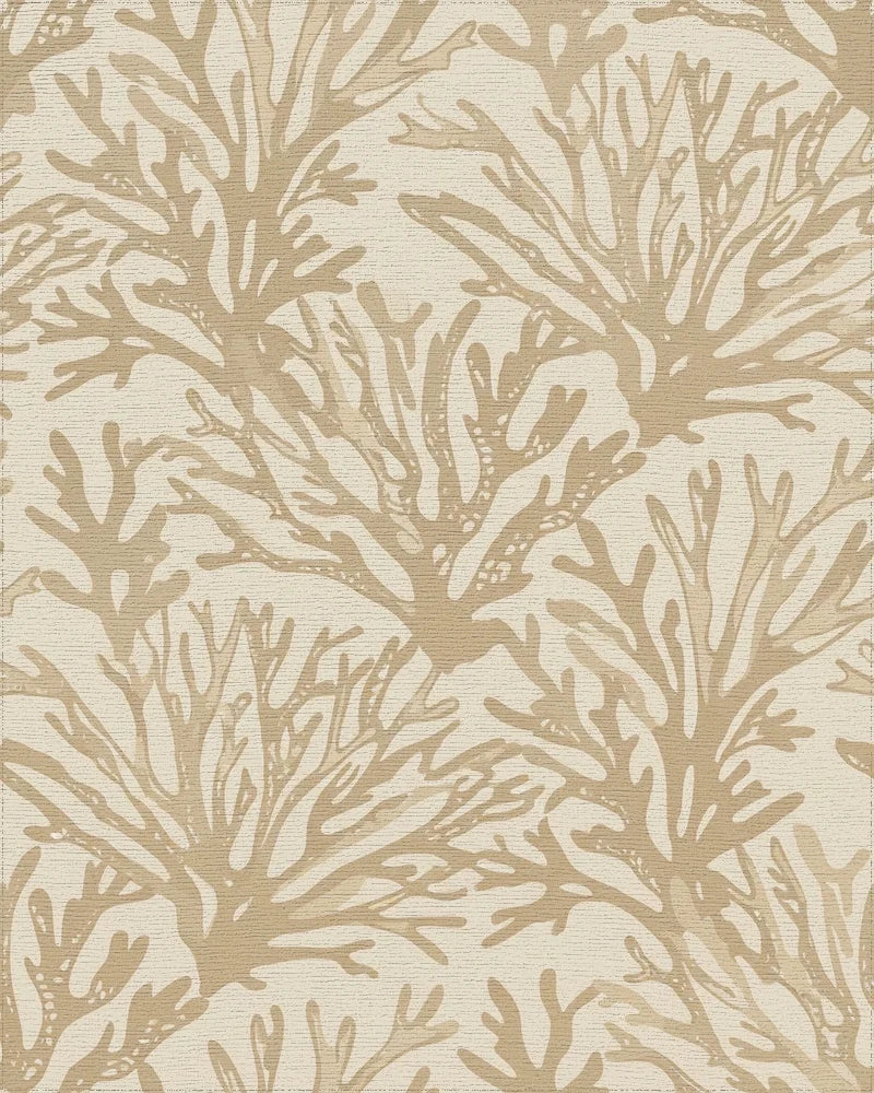 Sandy Carmichael Coral Branches Rug - Cutout View
