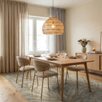 Sandy Carmichael Coral Branches Rug Dining Room View