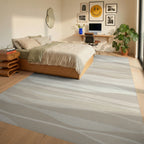 Sandy Dune Wave Contemporary Rug Bedroom View