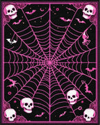 Scary Halloween Skull Bat Web Design Rug - Cutout View