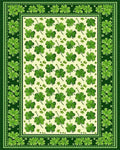 Scattered Shamrock Green Border Rug - Cutout View