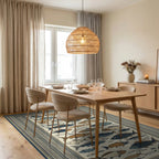 School Of Fish Marine Life Rug - Dining Room View