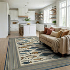 School Of Fish Marine Life Rug - Living Room View