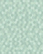 Serene Mint Hexagon Mosaic Rug - Cutout View