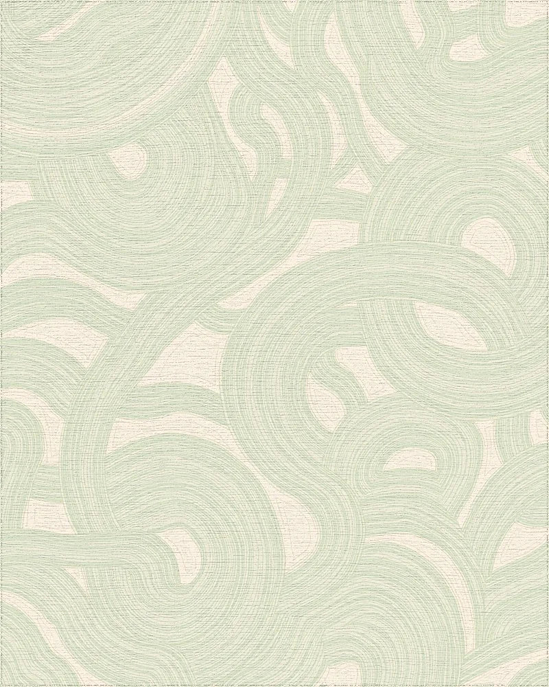 Serene Swirl Abstract Pattern Rug - Cutout View