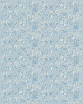 Sky Blue Floral Meadow Garden Rug - Cutout View