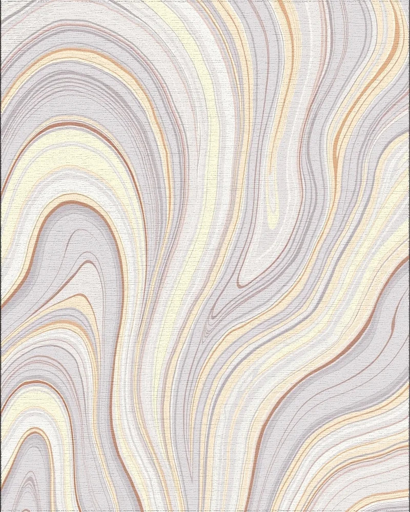 Soft Agate Swirl Pattern Rug - Cutout View