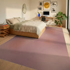 Soft Blended Rose Quad Panel Rug Bedroom View