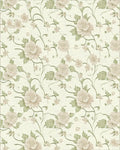 Soft Blush Floral Vine Pattern Rug - Cutout View