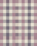 Soft Mauve Plaid Checkered Rug - Cutout View