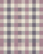 Soft Mauve Plaid Checkered Rug - Cutout View