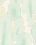 Soft Mint Abstract Organic Forms Rug - Cutout View