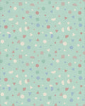 Soft Mint Geometric Confetti Scatter Rug - Cutout View