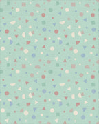 Soft Mint Geometric Confetti Scatter Rug - Cutout View
