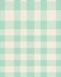 Soft Mint Gingham Check Rug - Cutout View