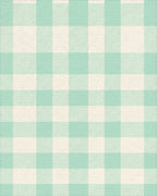 Soft Mint Gingham Check Rug - Cutout View