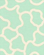 Soft Mint Ivory Organic Pattern Rug - Cutout View