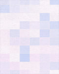Soft Pastel Geometric Square Design Rug - Cutout View