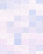 Soft Pastel Geometric Square Design Rug - Cutout View