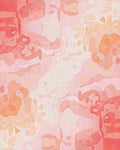 Soft Peach Blended Organic Shapes Rug - Cutout View