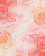Soft Peach Blended Organic Shapes Rug - Cutout View