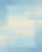 Soft Sky Blue Geometric Overlay Rug - Cutout View