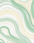 Soft Swirls Pastel Lines Rug - Cutout View