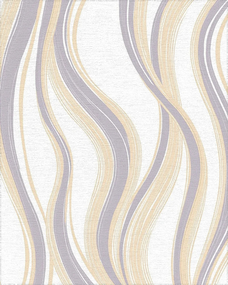 Soft Wavy Lines Pattern Rug - Cutout View