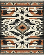 Southwestern Native American Geometric Rug - Cutout View