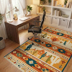 Southwestern Saguaro Desert Sunset Rug - Office View
