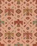 Southwestern Thunderbird Arrows Sun Rug - Cutout View