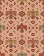 Southwestern Thunderbird Arrows Sun Rug - Cutout View