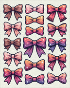 Sparkling Bow Assorted Color Collection Rug - Cutout View