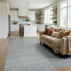Sparkling Star Patterned Area Rug - Living Room View