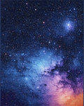 Starry Nebula Cosmic Rug - Cutout View